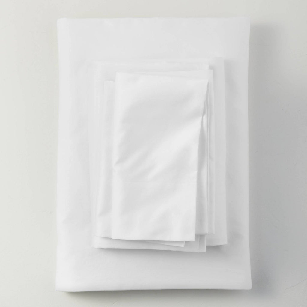 California King 500 Thread Count Washed Supima Sateen Solid Sheet Set White A43116