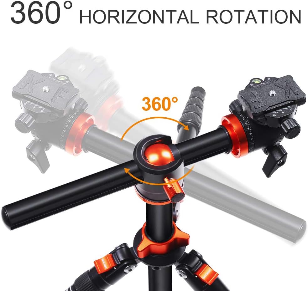 67 inch Aluminum Camera Tripod with 360 Degree Ball Head Quick Release Plate A600219