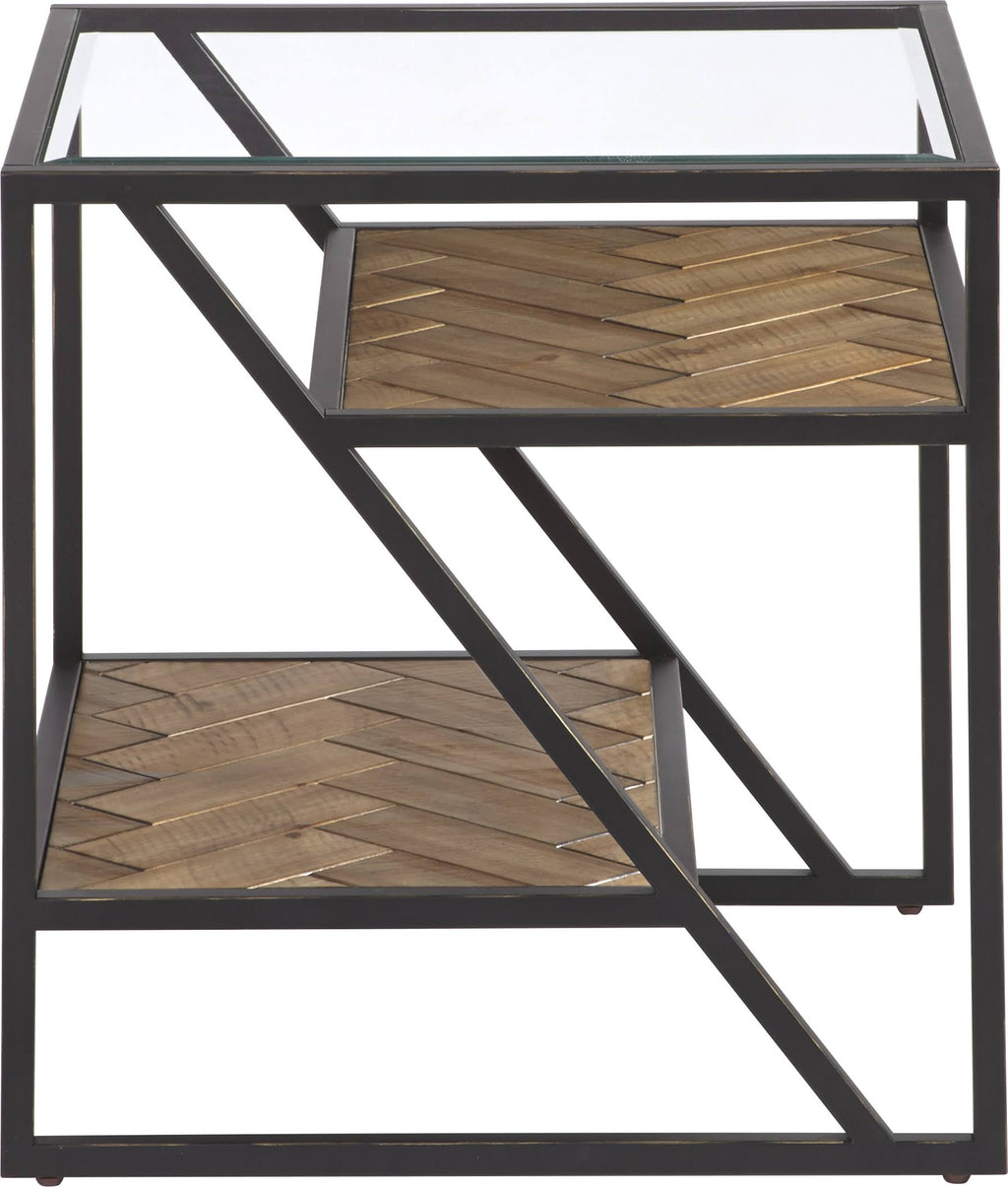 Fir Parquet Square Lamp Table E367132