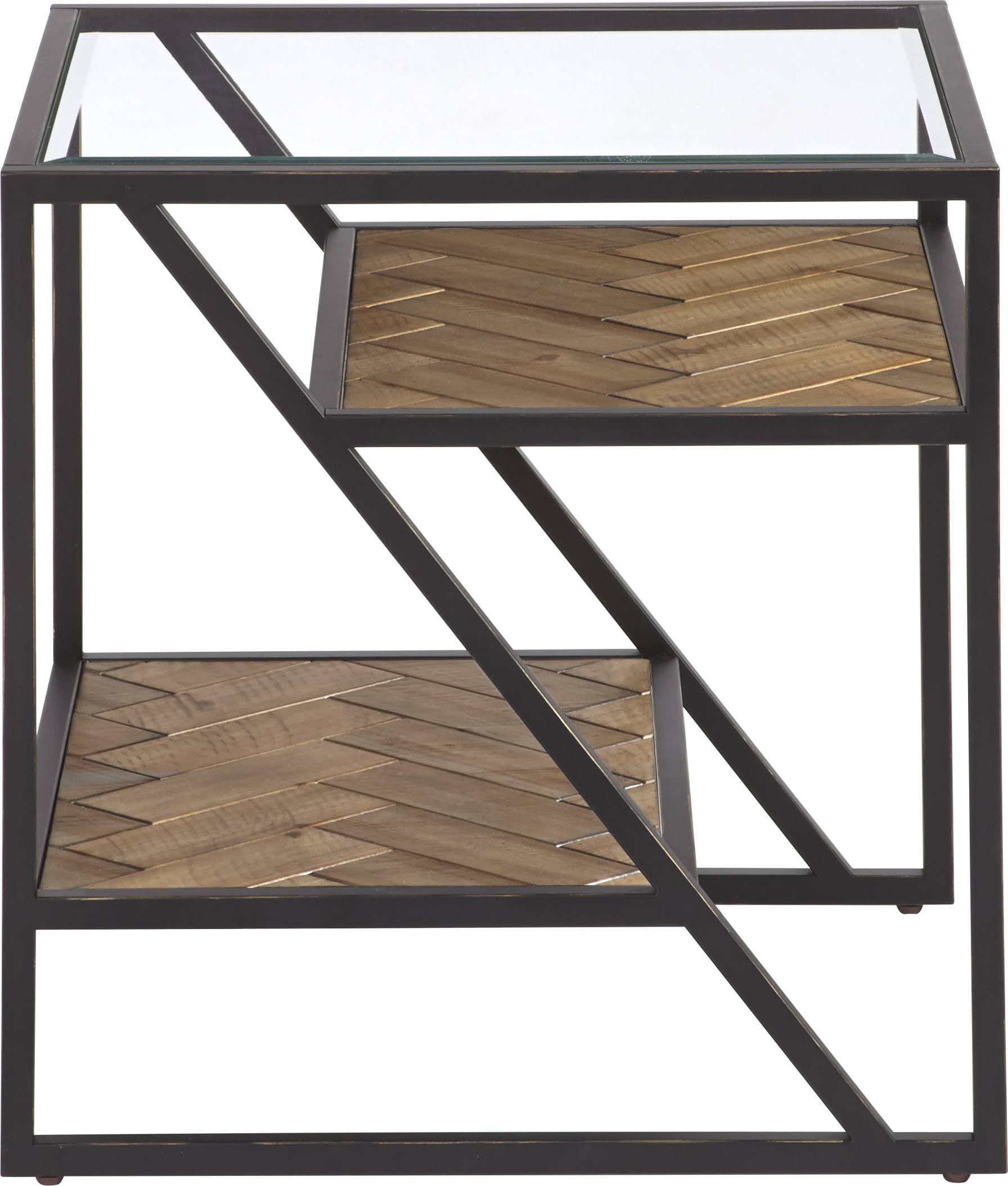 Fir Parquet Square Lamp Table E367132