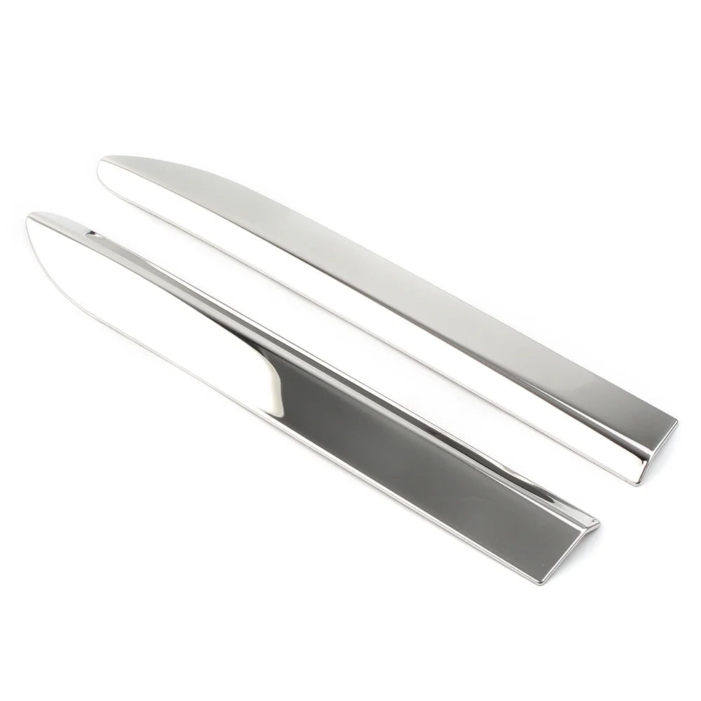 2Pcs Chrome Car Front Bumper Corner Protector Molding Cover Trim A3226