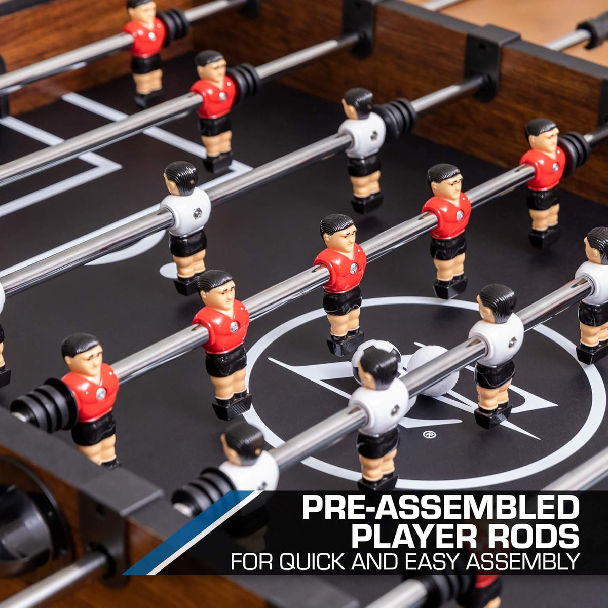 56-Inch Foosball Table with Quick-Connect Rods and Bead Scoring L515043