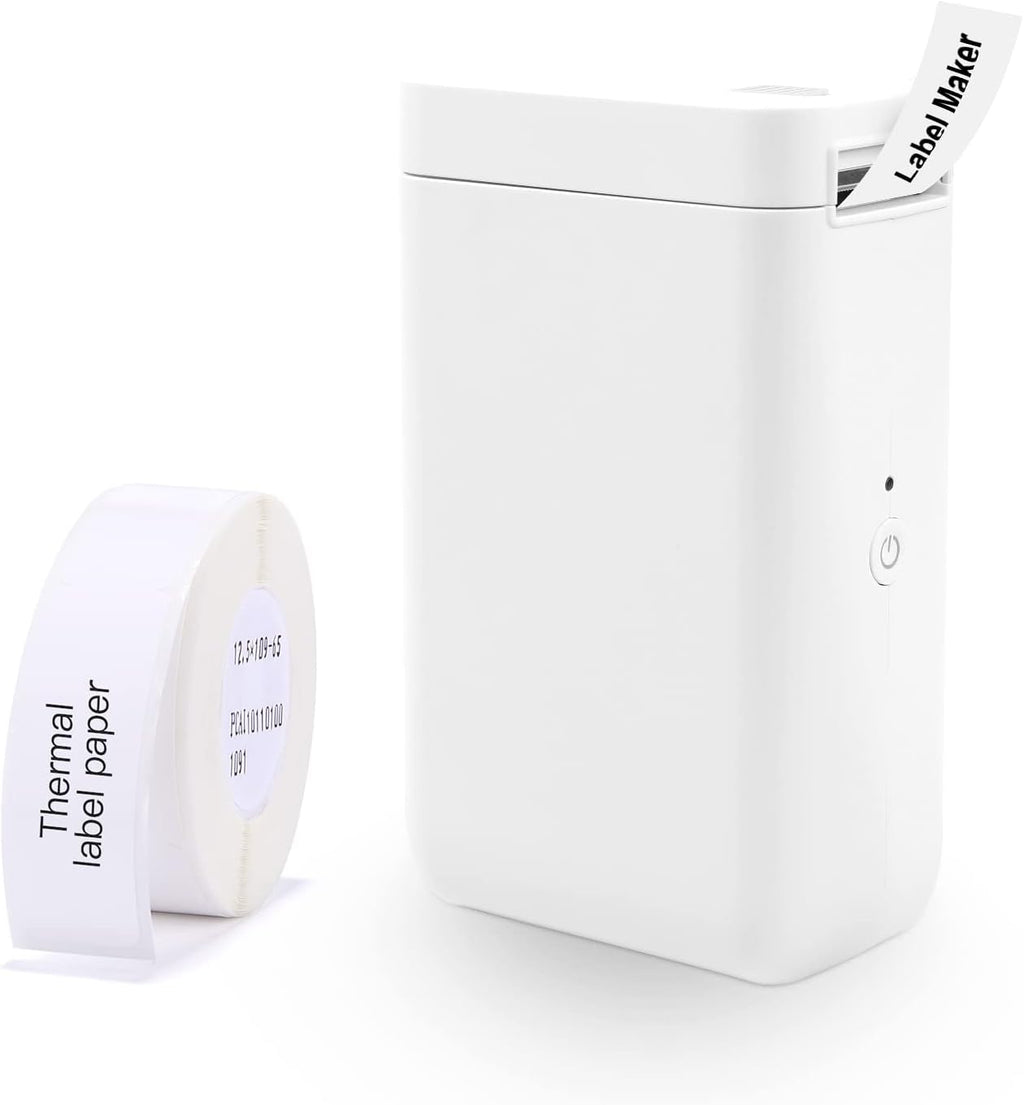 Label Maker with Tape, Wireless Bluetooth Portable Sticker Labels Printer 10-25mm Label Width Pack of 2 Q8852