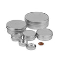 6 oz Shallow Round Steel Tin Can, Silver, 24 Pack S522