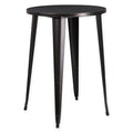 Black/Antique Gold Round Metal Cafe Table B8760