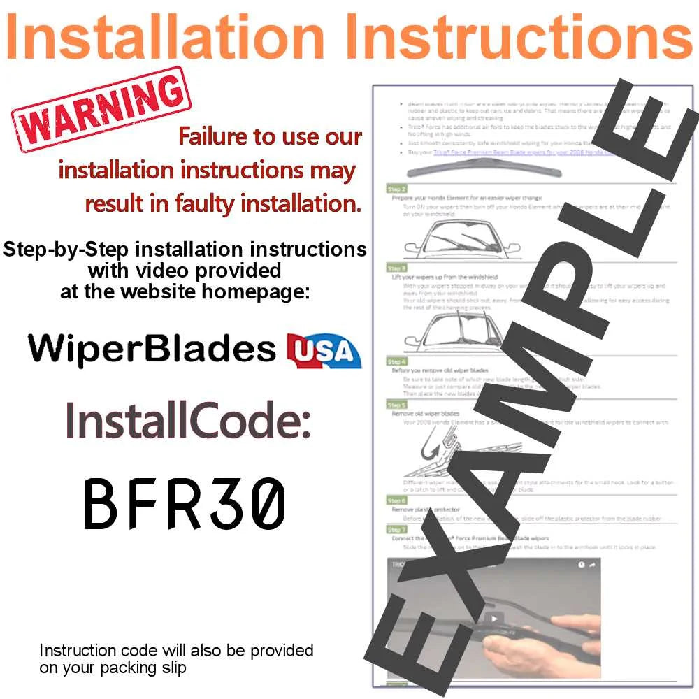 Wiper Blades Set of 3 with Rear Wiper E8119