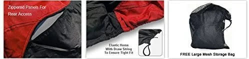 RED/Black All Weather Jet Ski Cover with Trailer Straps and Storage Bag X795677