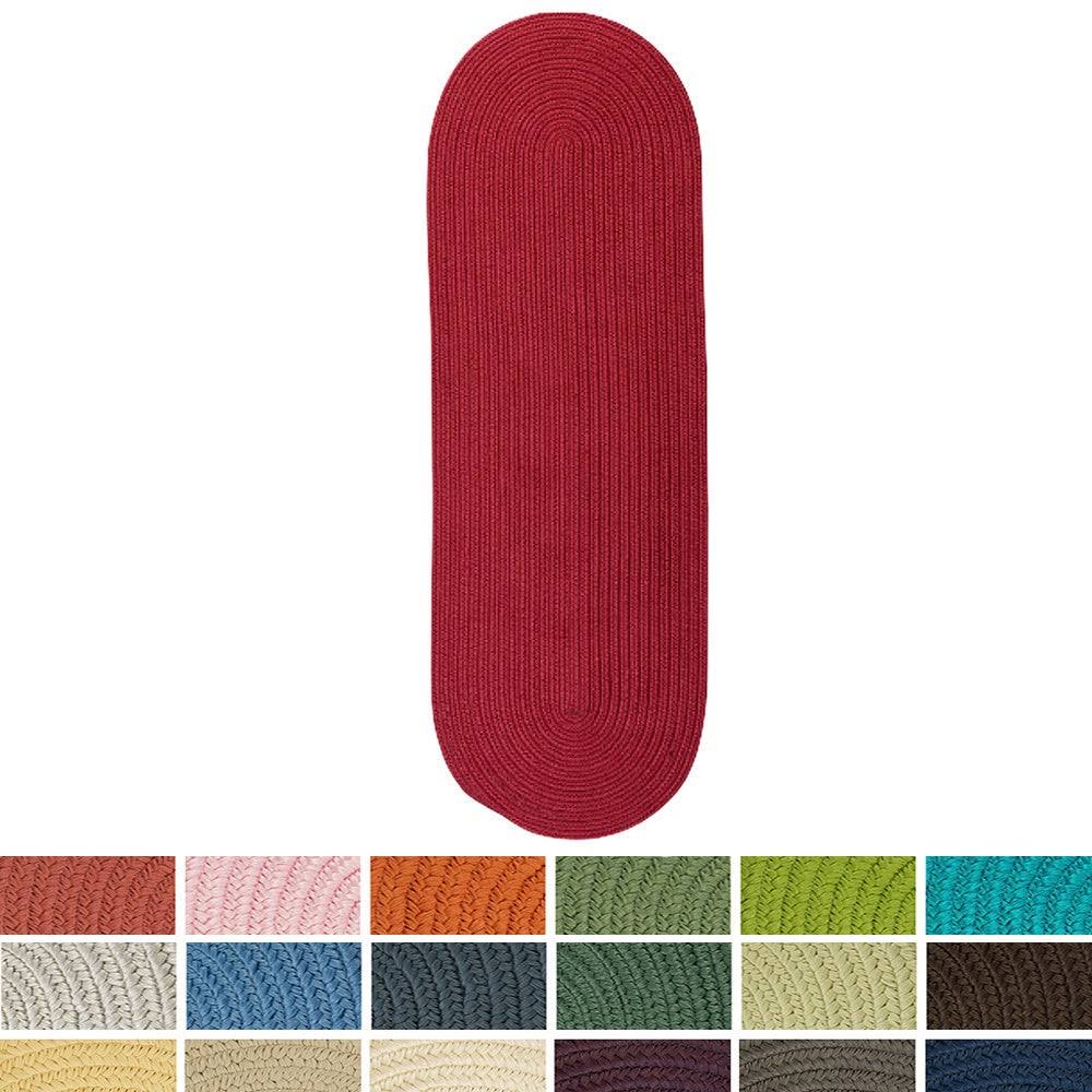 Gray Oval Reversible Braided Runner T14990