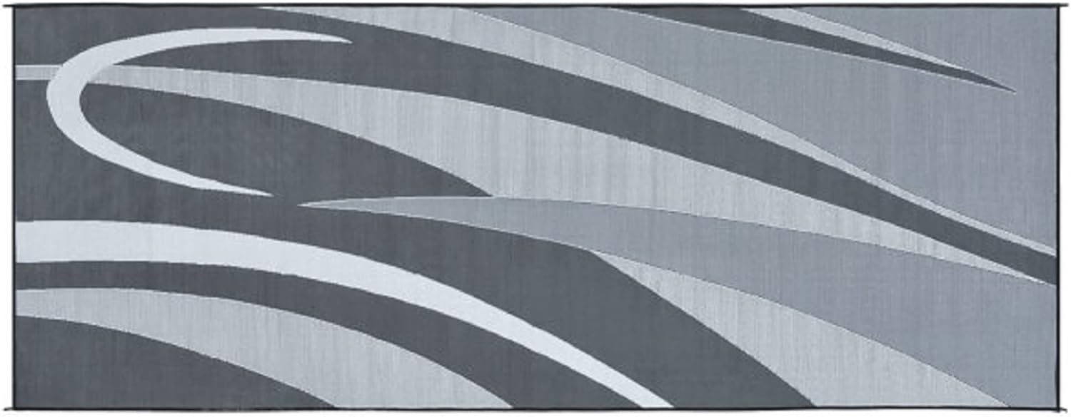 Black/Silver 8' x 20' Graphic Mat R4017