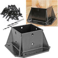 Black Finish 2 Pack Stainless Steel Square Flange Anchor Base with Screws Y435870