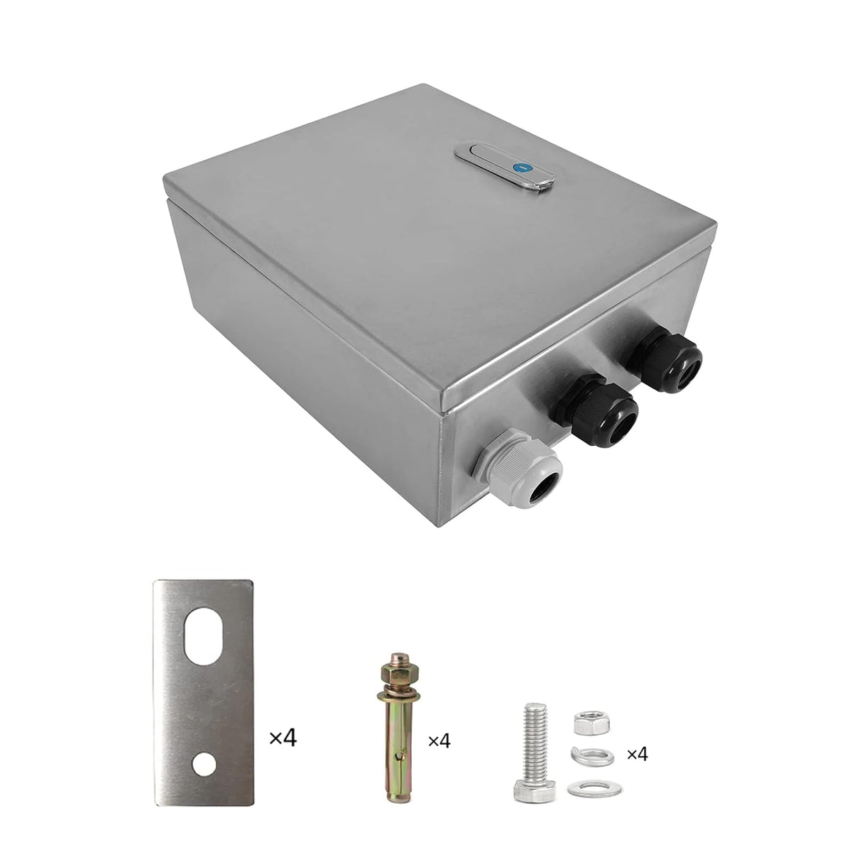 304 Stainless Steel IP65 Waterproof Junction Box with Lock (11.8x 9.8x 5.5) Z681770