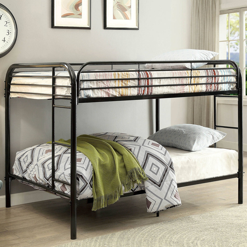 Black Metal Bunk Bed E5566