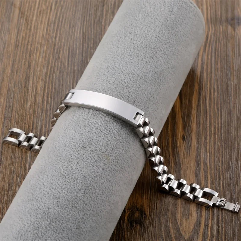 18K Gold Plated Stainless Steel 316L Men's Bracelet Y7176