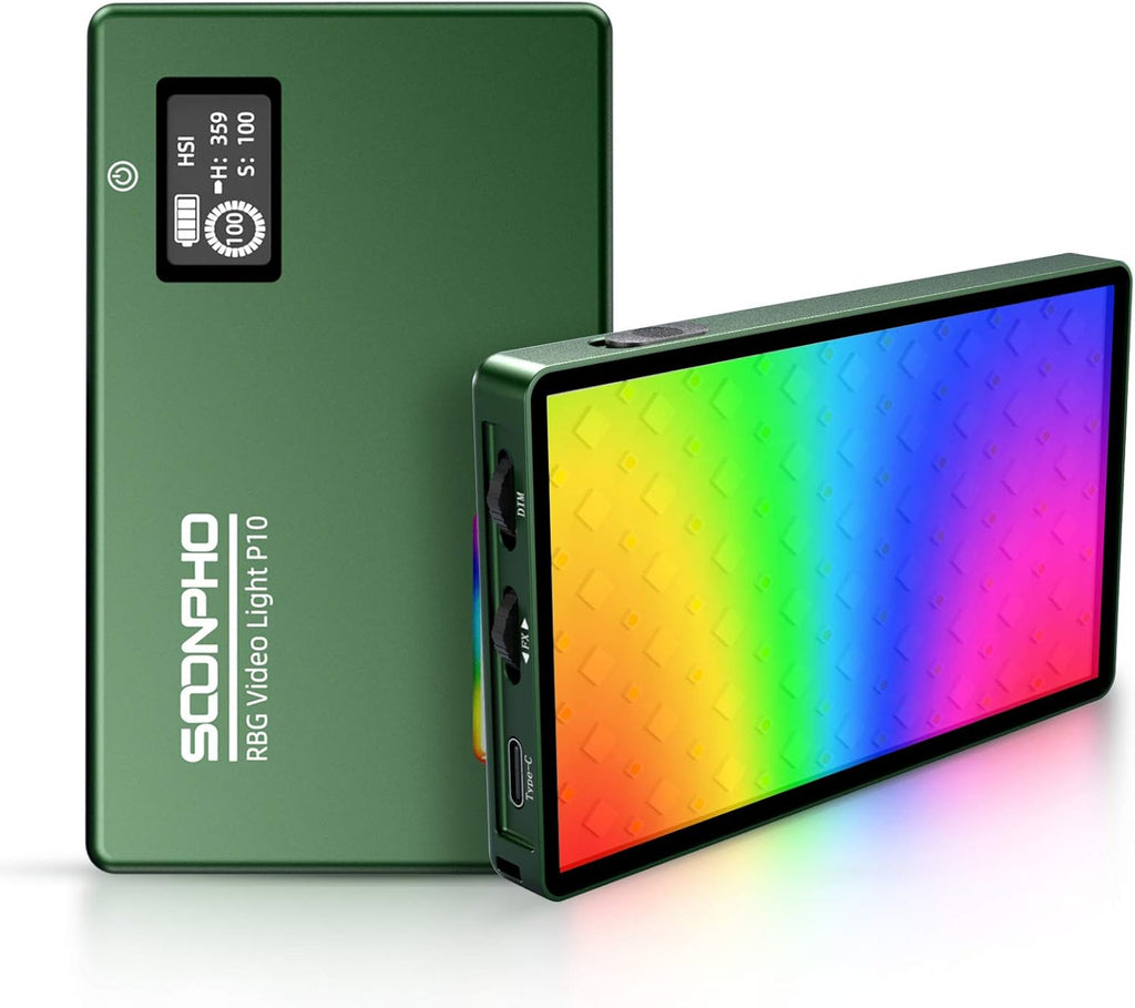 RGB 360° Full Color Rechargeable LED Video Light, Pack of 2 G581643