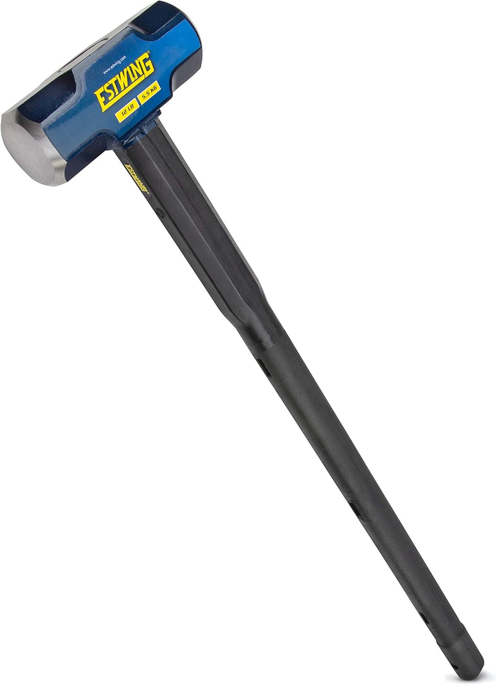 8-Pound Hard Face Sledge Hammer with Vulcanized Rubber Overlay J93384