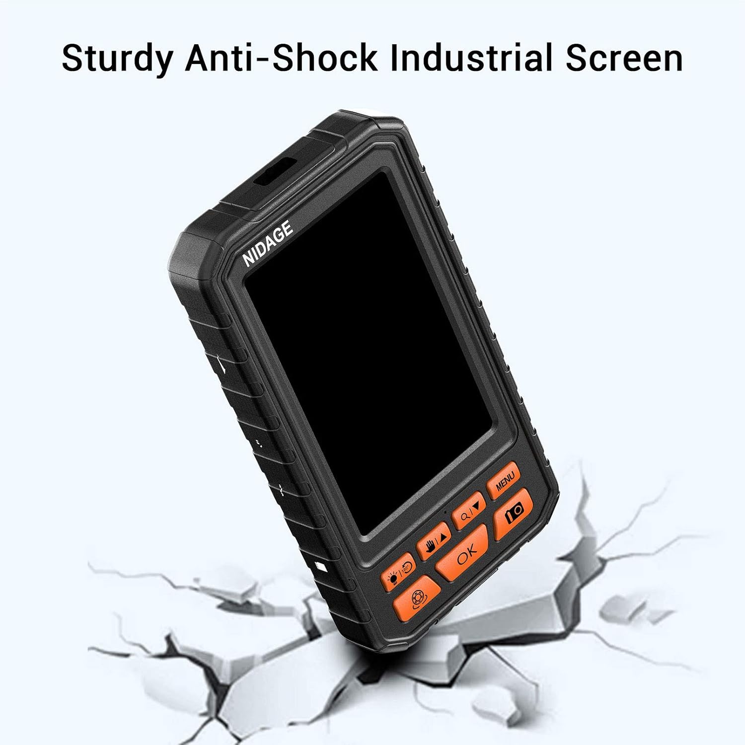 5.0mm Dual Lens Inspection Camera Endoscope with 5 1080P HD IPS Screen, 11.5ft Cable, IP67 Waterproof Borescope Q17403
