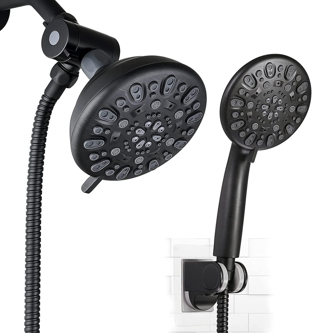 Matte Black 5" Rain Shower Head with Handheld Spray Combo, Pack of 2 R5312