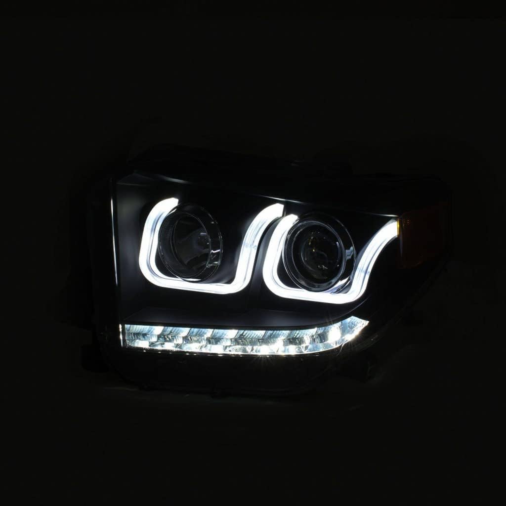 Projector Headlights with U-Bar Switchback Black M840379