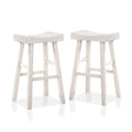 Antique White Saddle Stool (Set of 2) S355