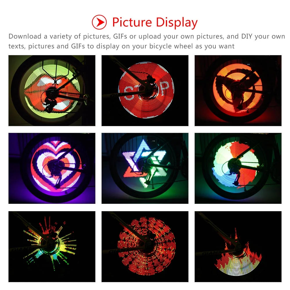 Programmable Wheel Lights for Bikes 64 LEDs U6351