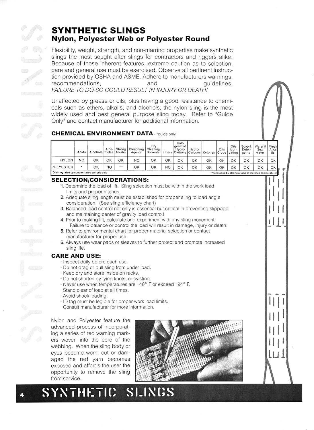 Nylon Lifting Slings, Eye & Eye, 4" x 8', 2 Ply, Pack of 2 R810