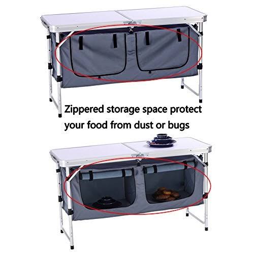 Camping Table with Adjustable Legs Z877220