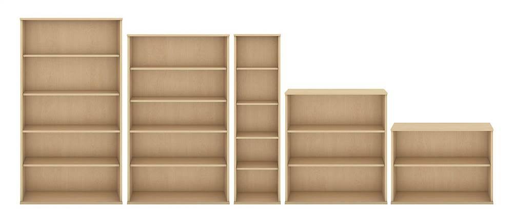 Natural Maple 5 Shelf Bookcase D390