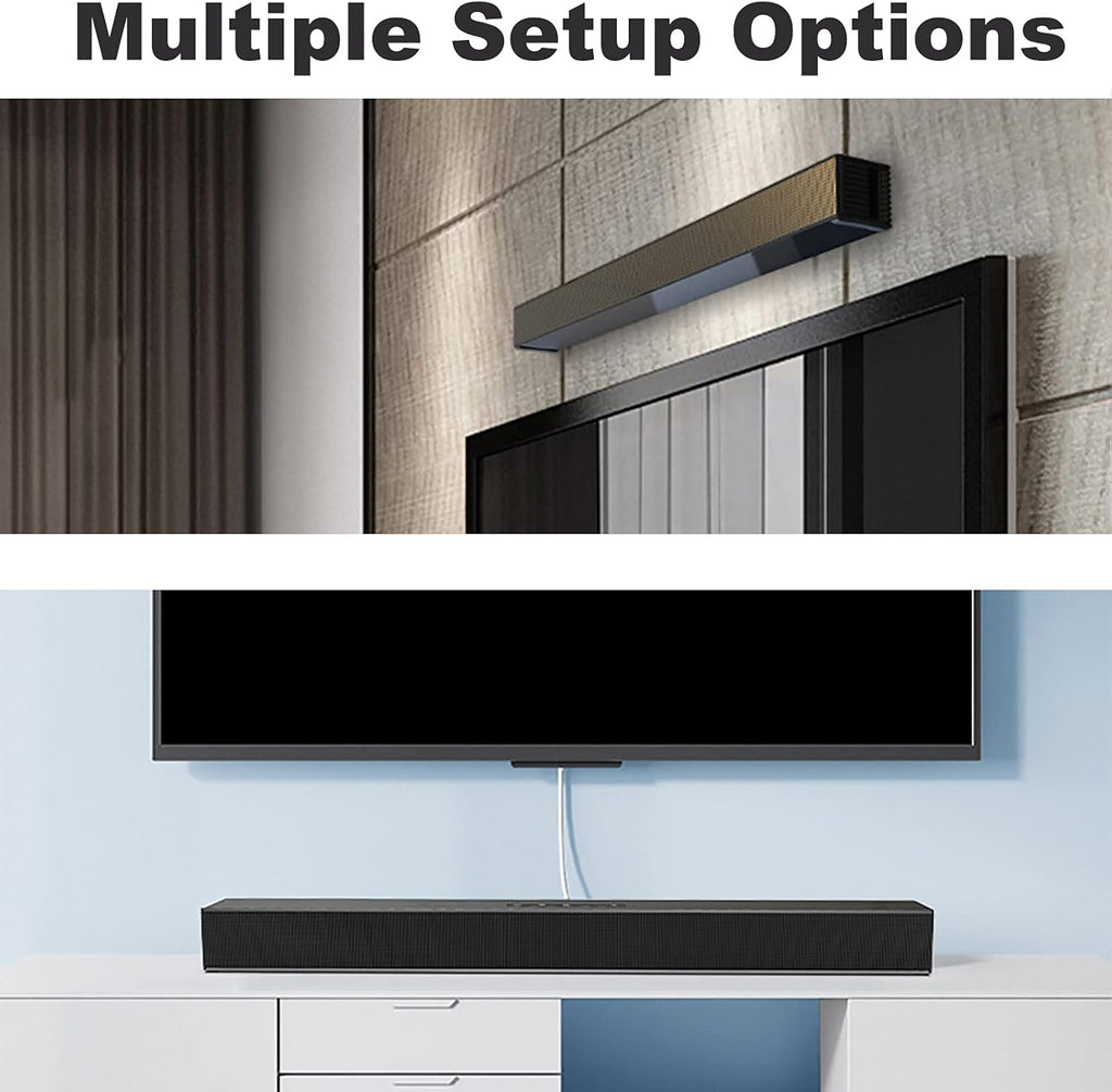 Soundbar with Built-in Subwoofer, Bluetooth 5.0, HDMI, USB, Optical, AUX, Wall Mountable Y14521