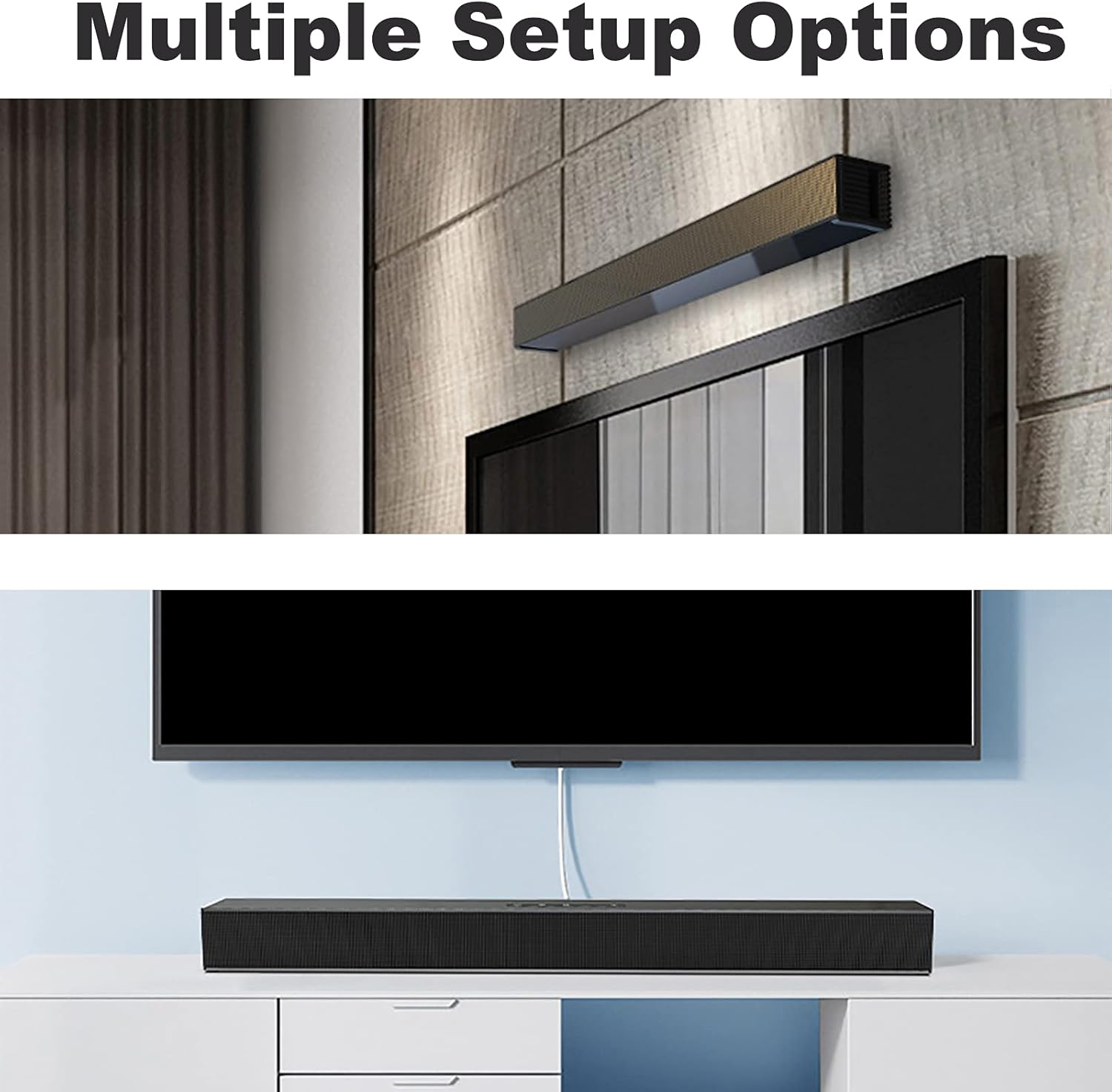 Soundbar with Built-in Subwoofer, Bluetooth 5.0, HDMI, USB, Optical, AUX, Wall Mountable Y14521