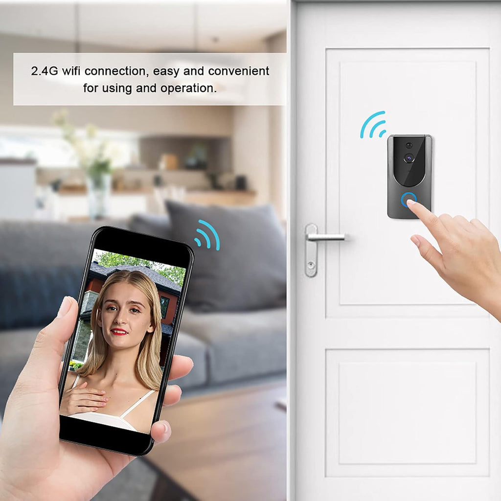 Wireless Smart WiFi Video Doorbell with HD Camera O39303