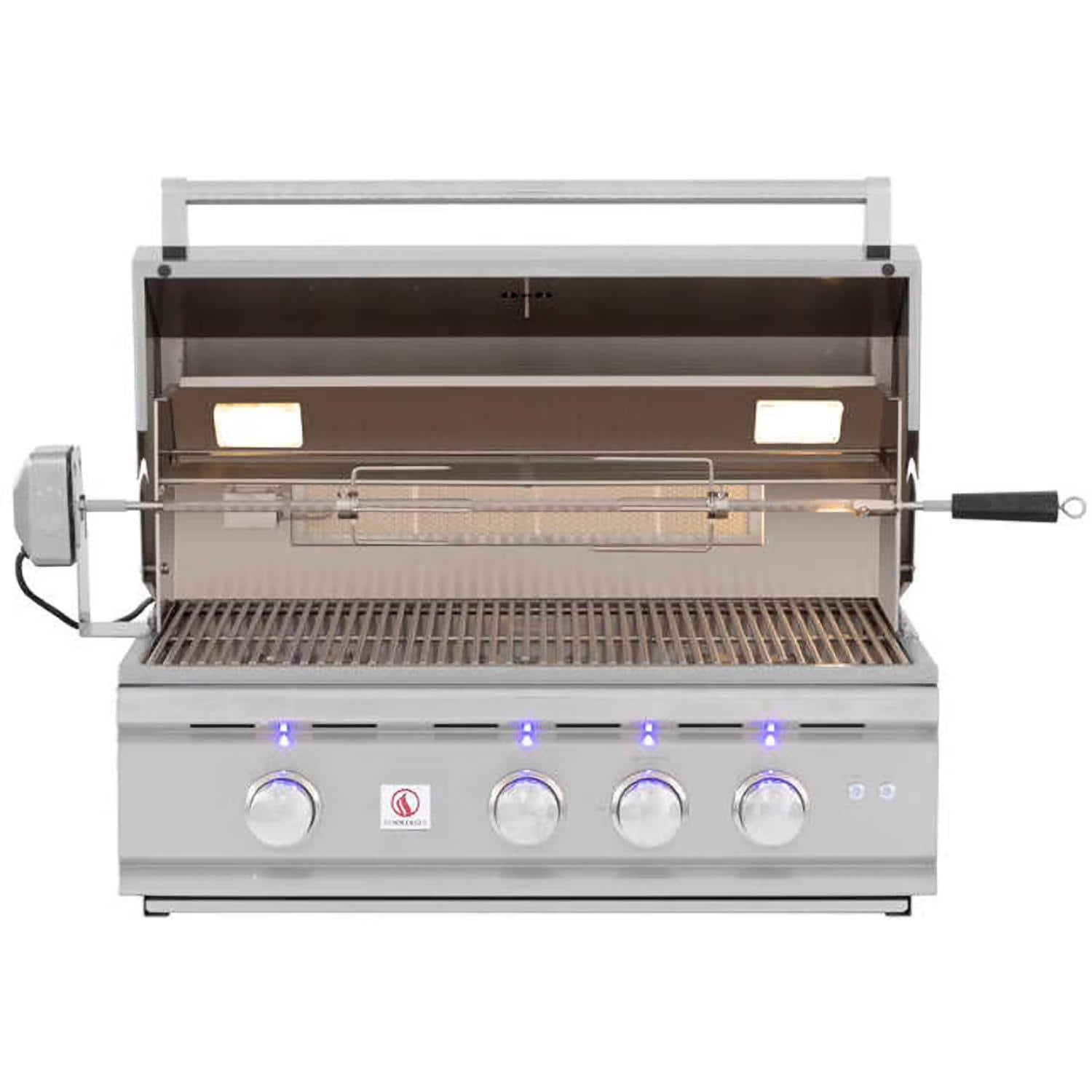 32-Inch 3-Burner Built-In Propane Gas Grill With Rotisserie E628