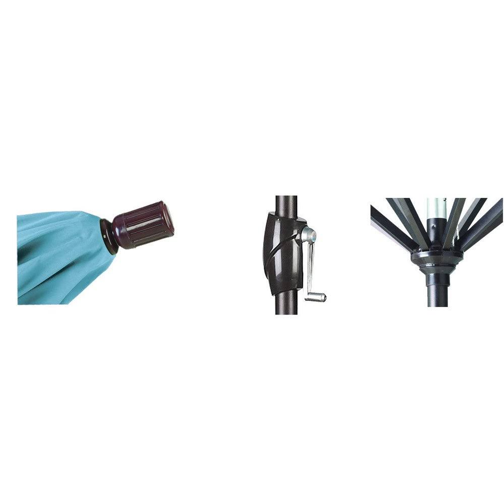 7.5 Foot Aluminum Market Umbrella Push Tilt Matte Black D707