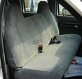 Silver Leatherette Front Bench Seat Covers for Truck Y870