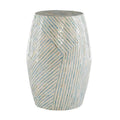 Light Blue Capiz Drum Table V878268