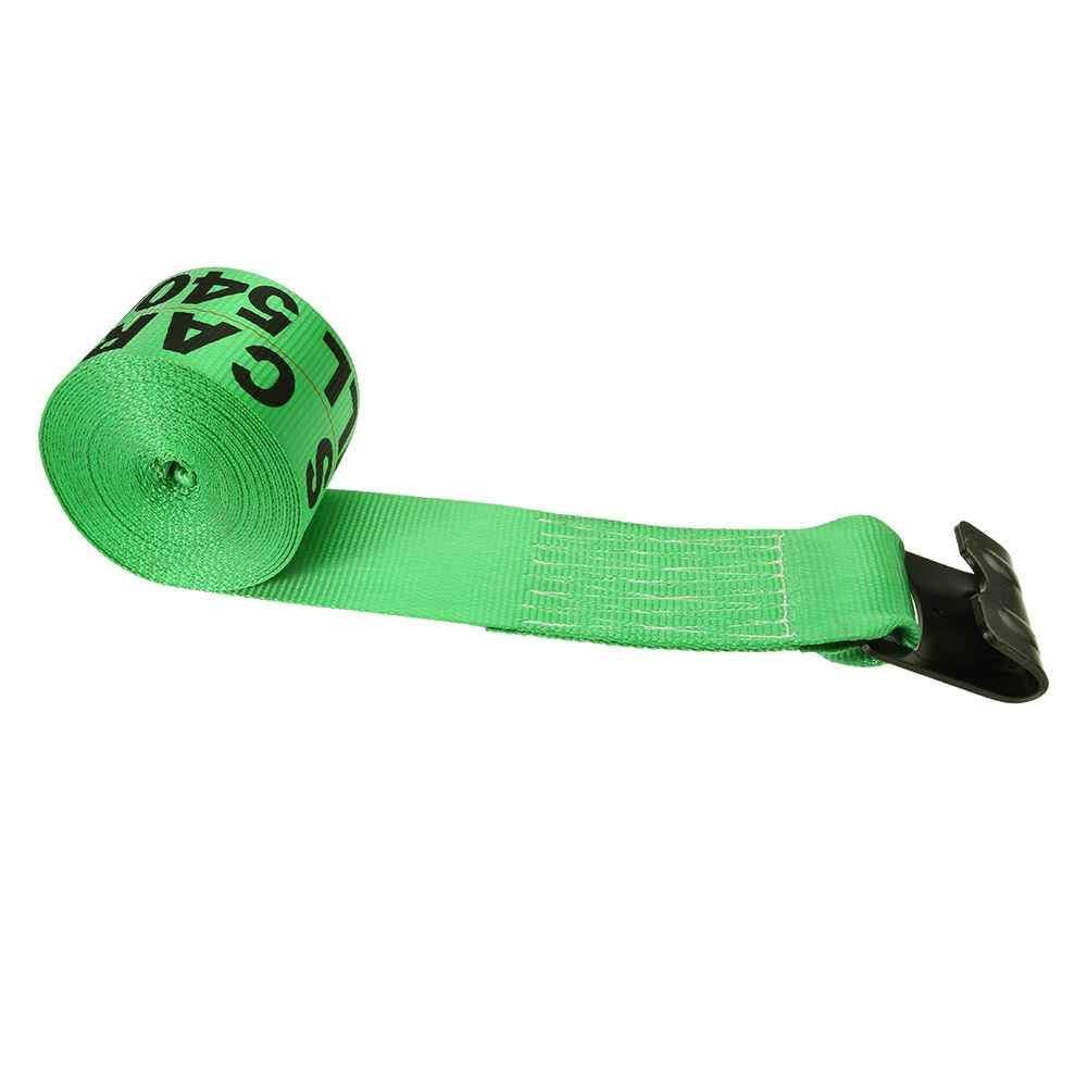 Green Winch Strap with Flat Hook M578