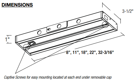 White LED Undercabinet Light O320