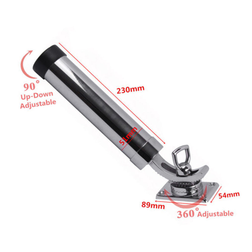 Stainless Steel Rail Mount Fishing Rod Holder B4031