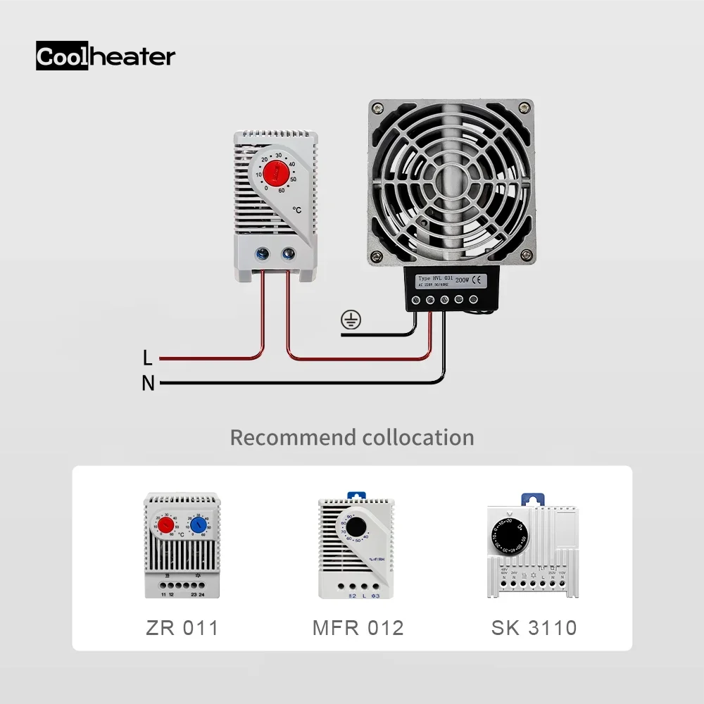 Compact Industrial PTC Electric Fan Heater 150W S5734