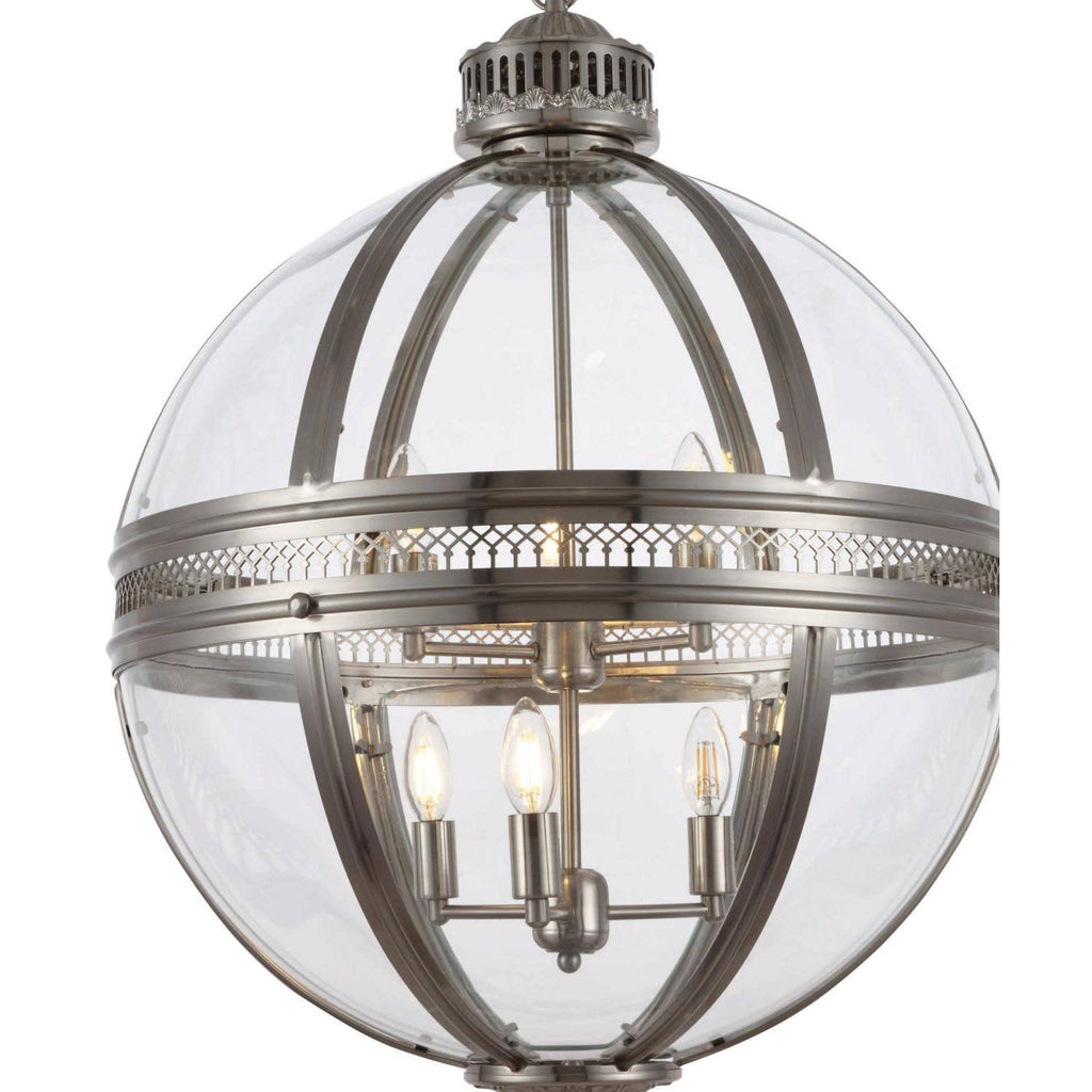 Satin Nickel 6 Light Chandelier R36802
