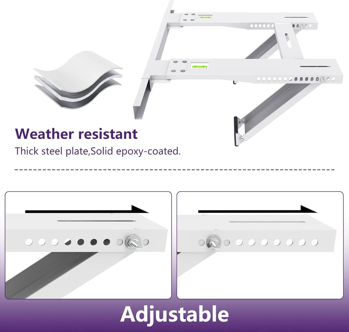 Window Air Conditioner Support Bracket, Heavy Duty Holds Up to 200 lbs Pack of 2 H36911
