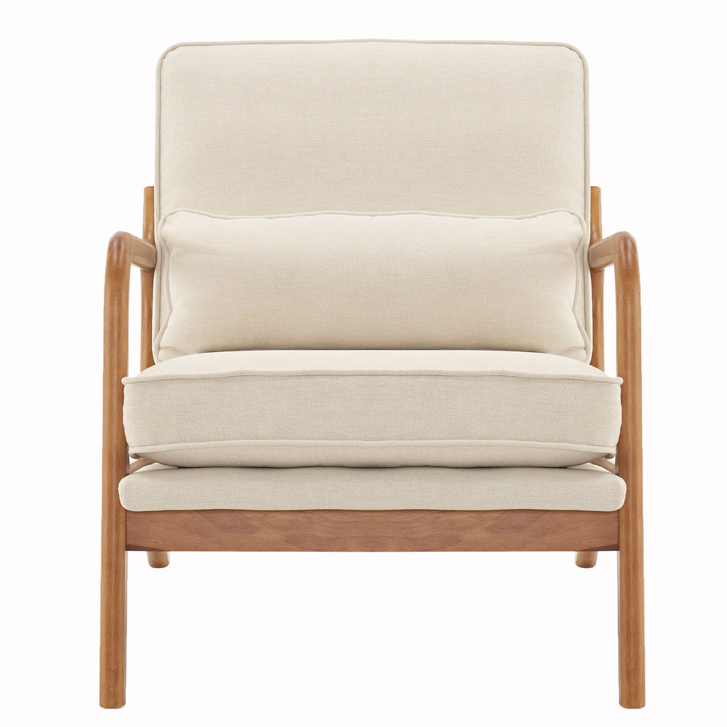 Velvet Accent Chair with Wood Feet M3009