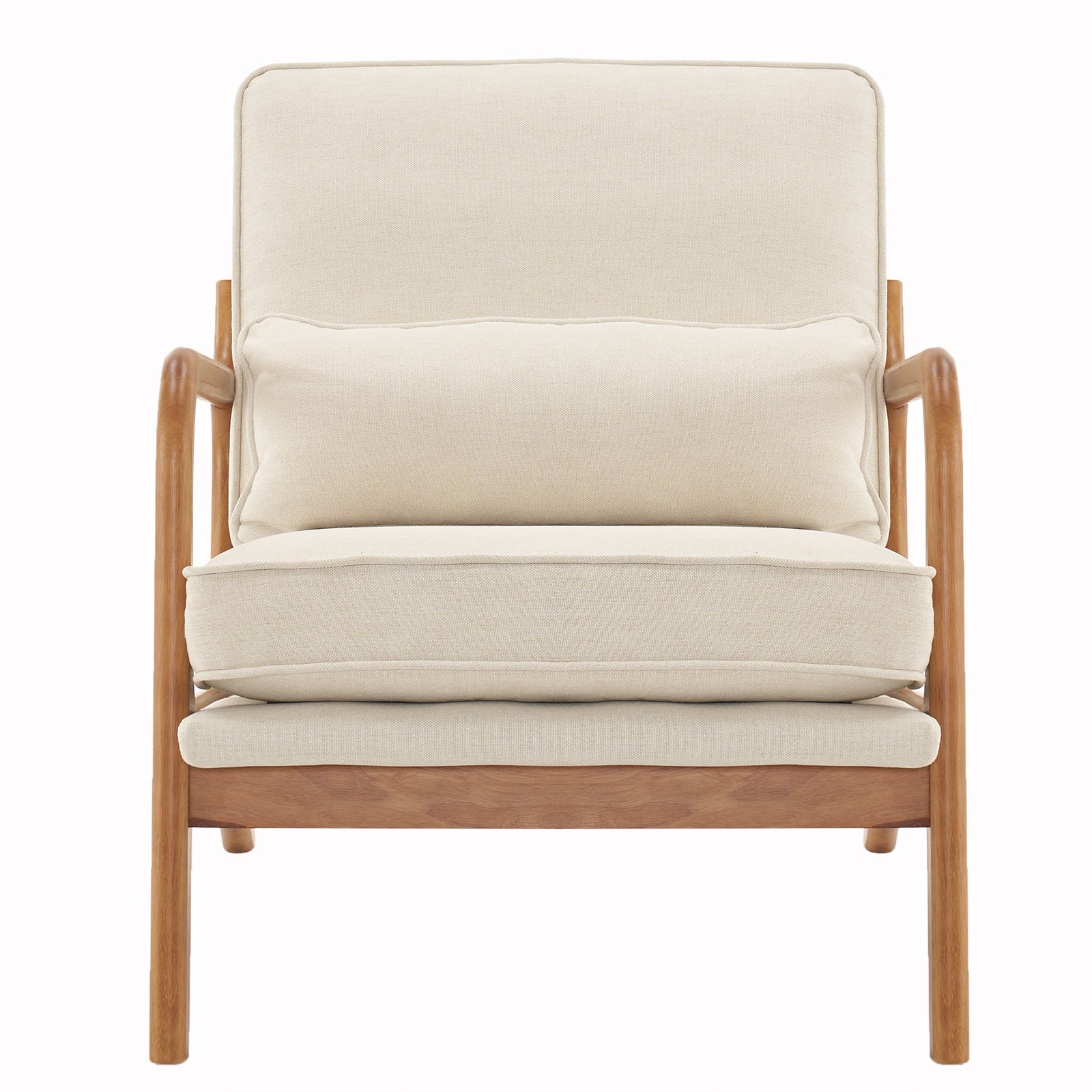 Velvet Accent Chair with Wood Feet M3009