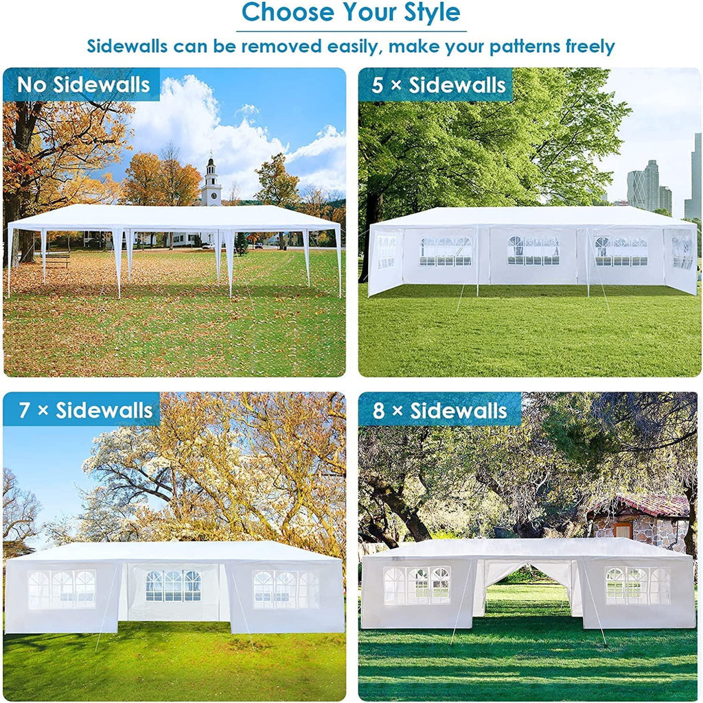 10'x30' Waterproof Canopy Tent with 8 Removable Sidewalls A50107