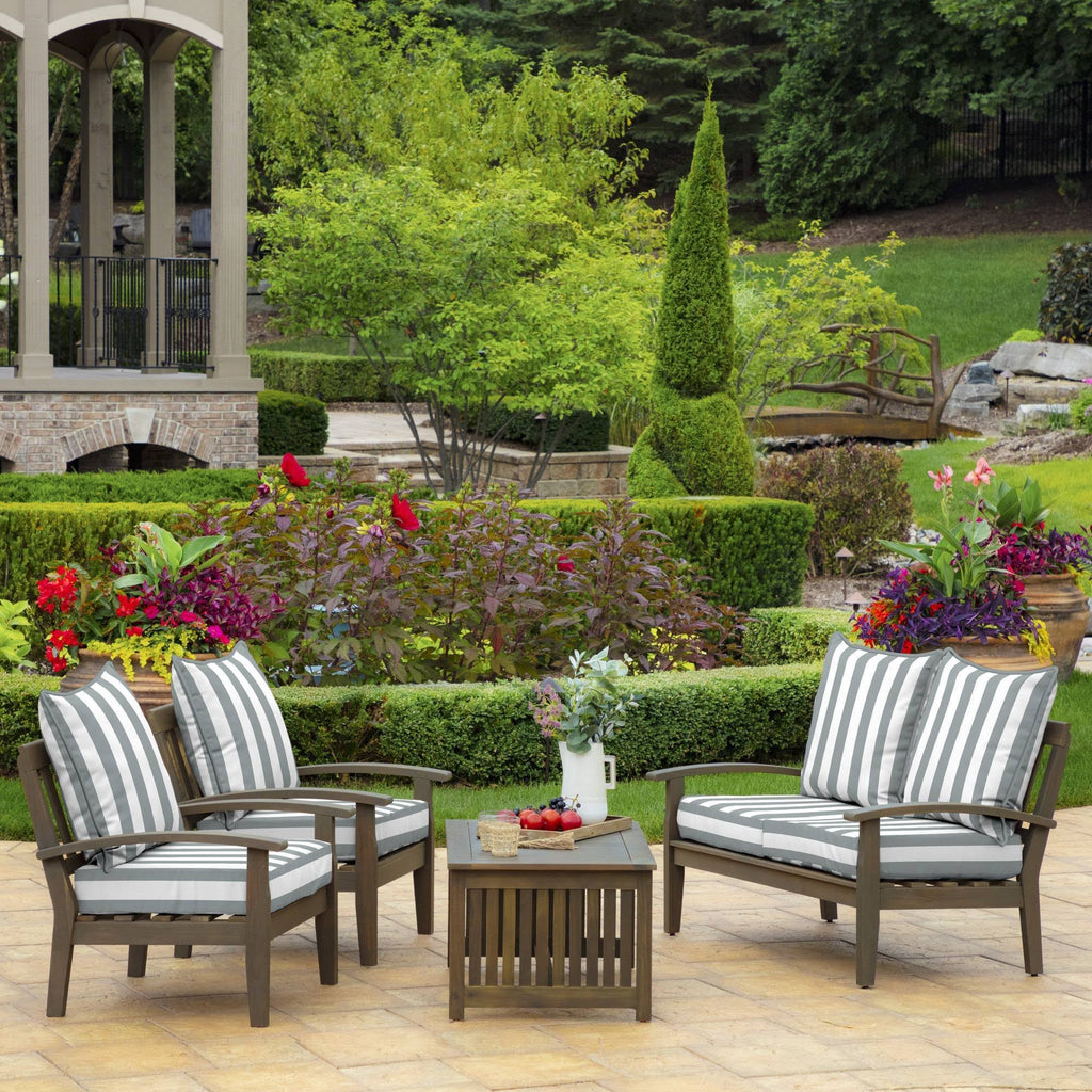 Cabana Stripe Outdoor Deep Seat Set V36725