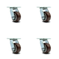 4x22 Heavy Duty Polyurethane Wheel Swivel Casters N4214