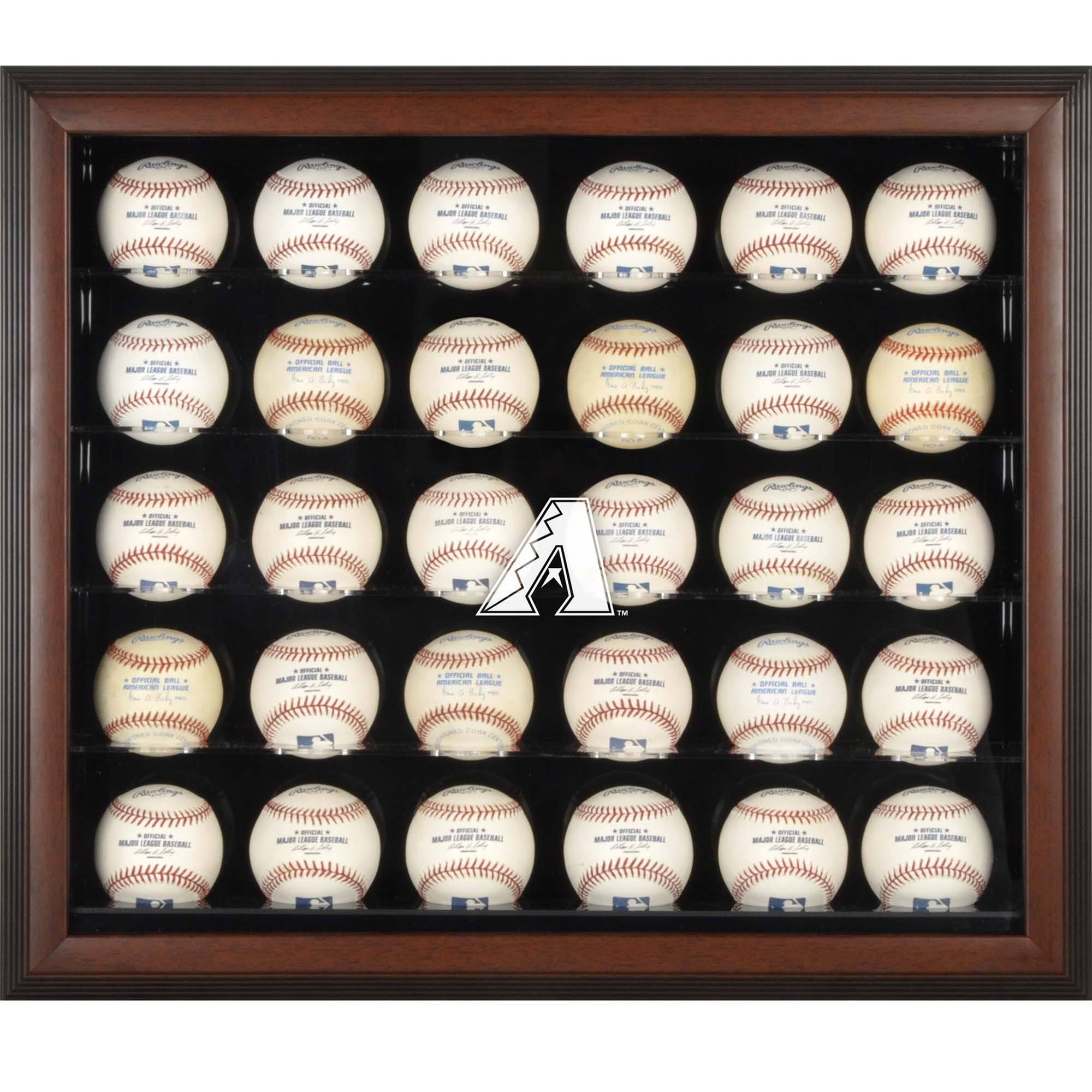 Brown Framed 30-Ball Display Case C81406