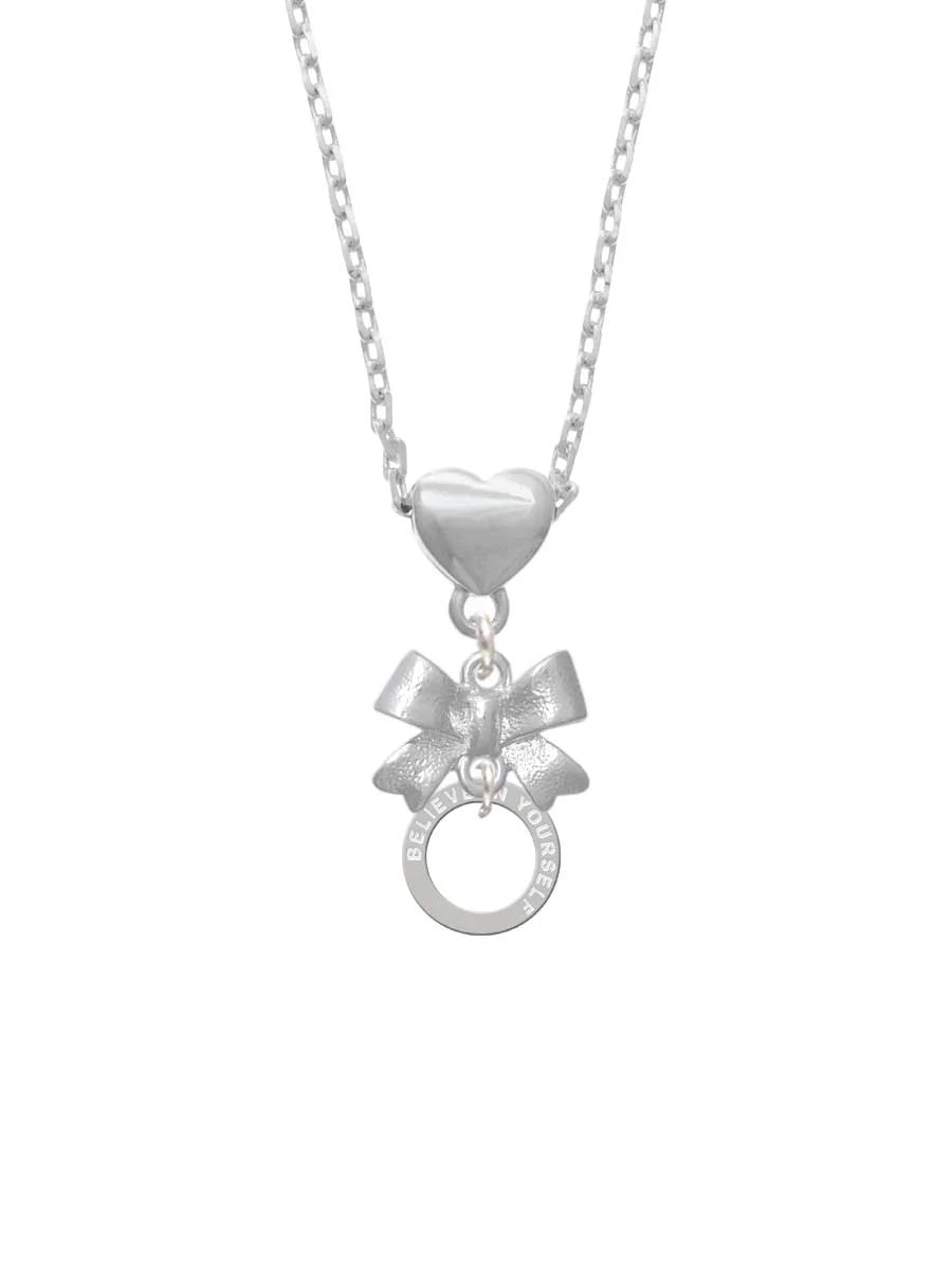 Silvertone Infinity Ring Necklace H560222