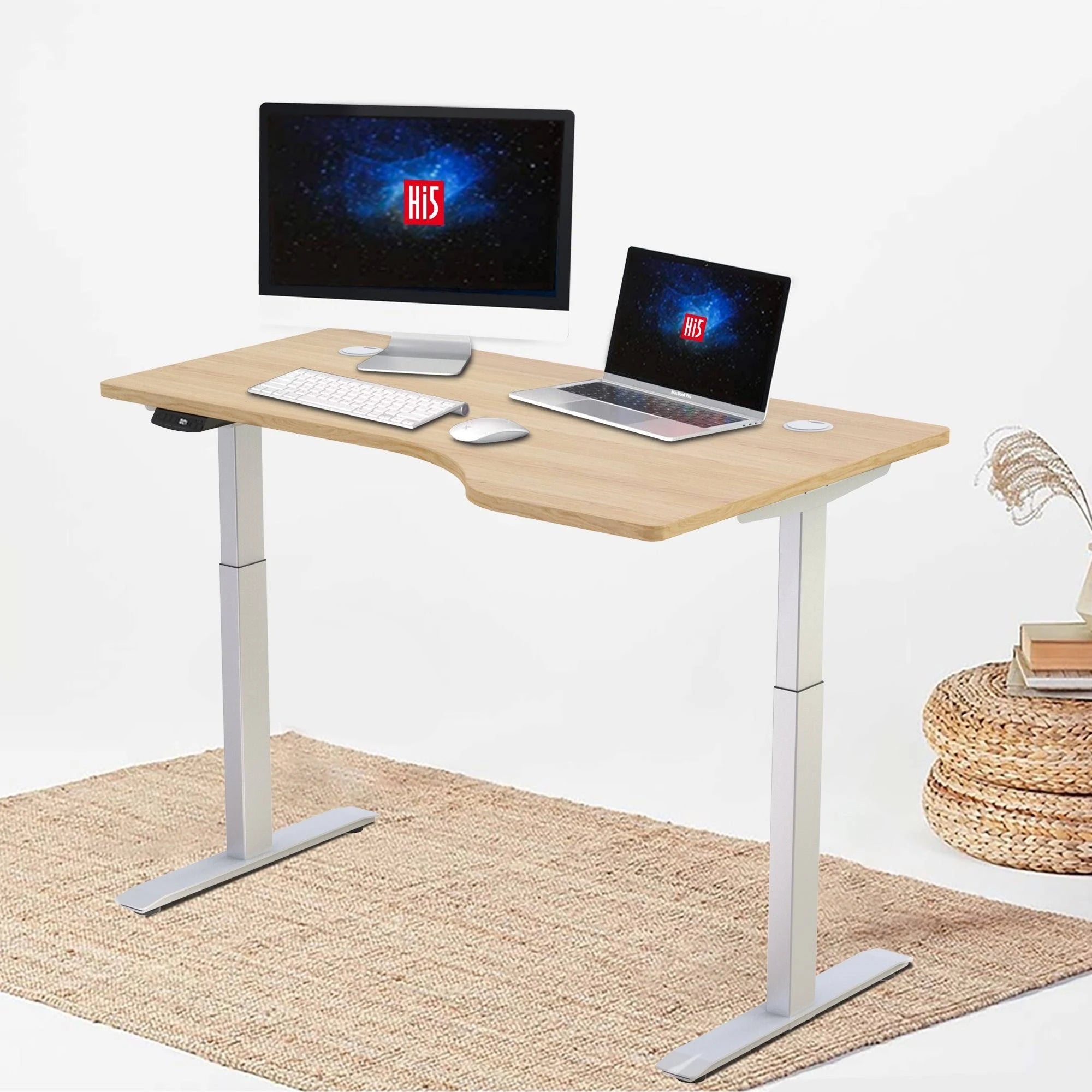 L-Shaped Electric Height Adjustable Standing Desk Z144023