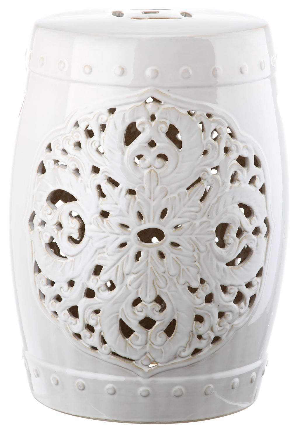 White Patio Stool D614023