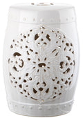 White Patio Stool D614023